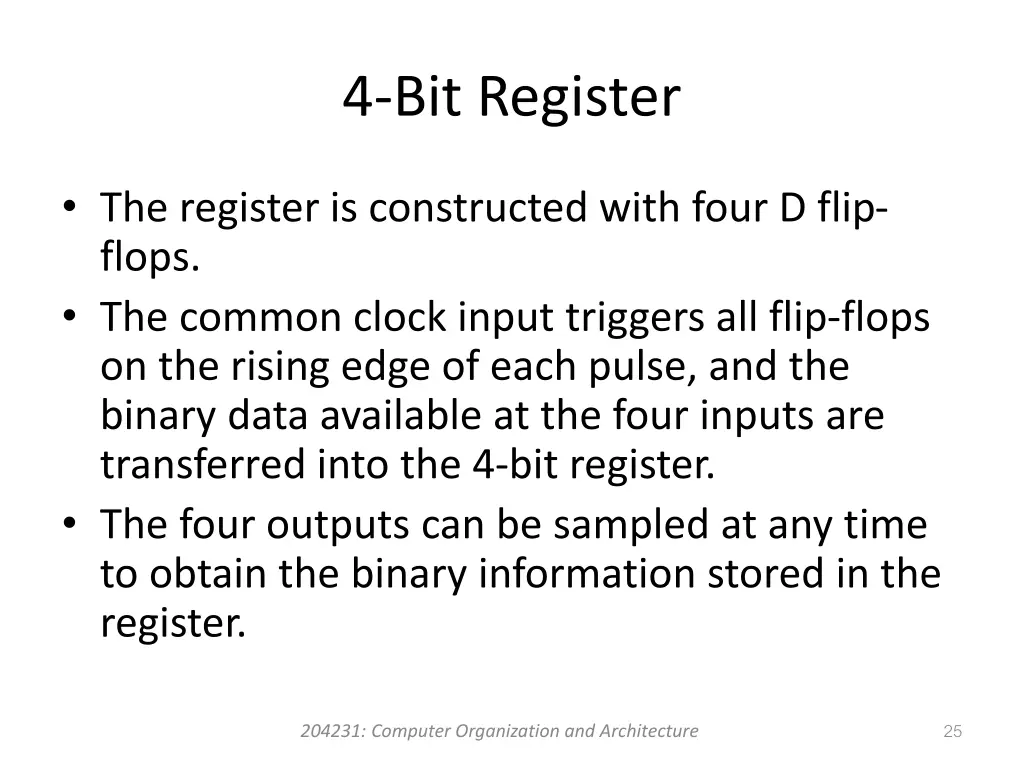 4 bit register