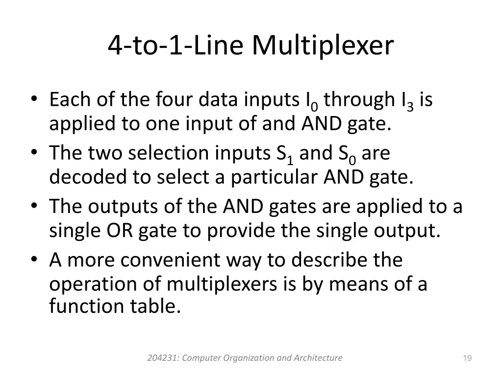 4 to 1 line multiplexer