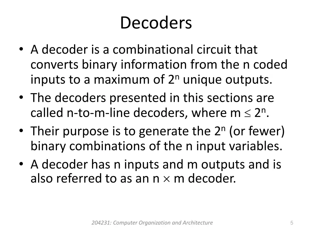 decoders