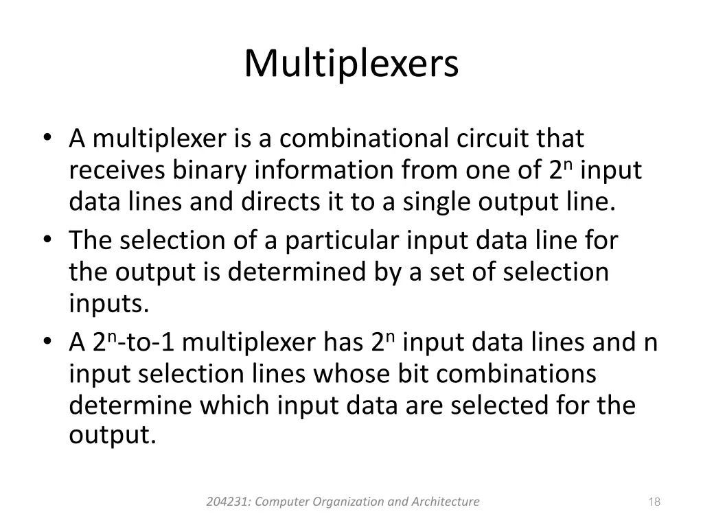 multiplexers