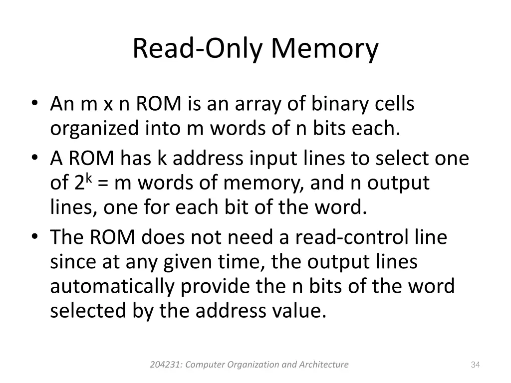 read only memory