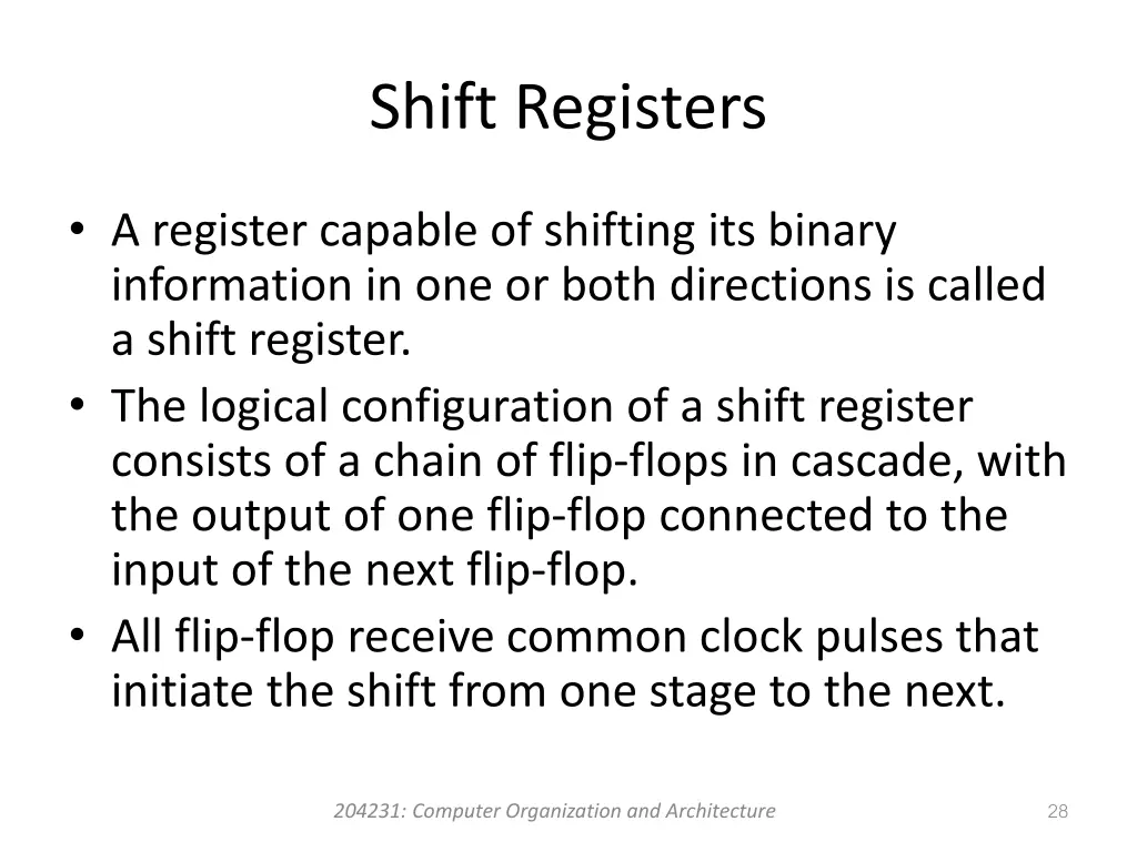 shift registers