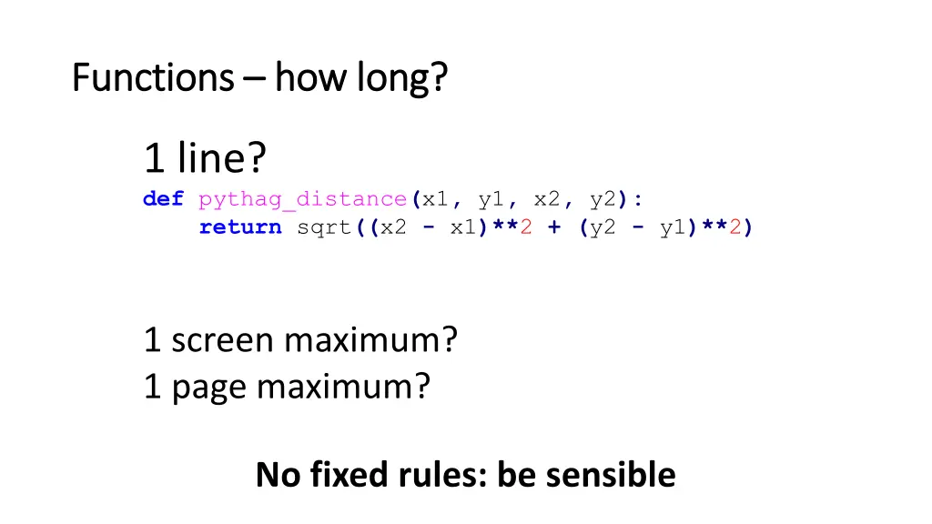 functions functions how long