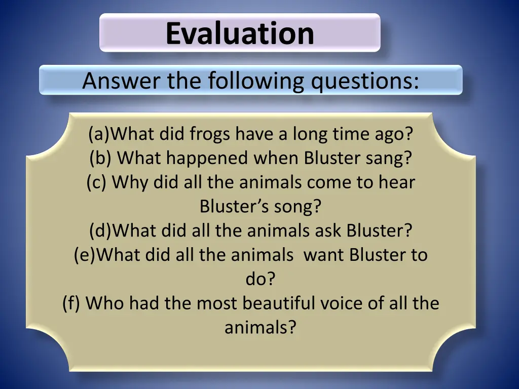 evaluation