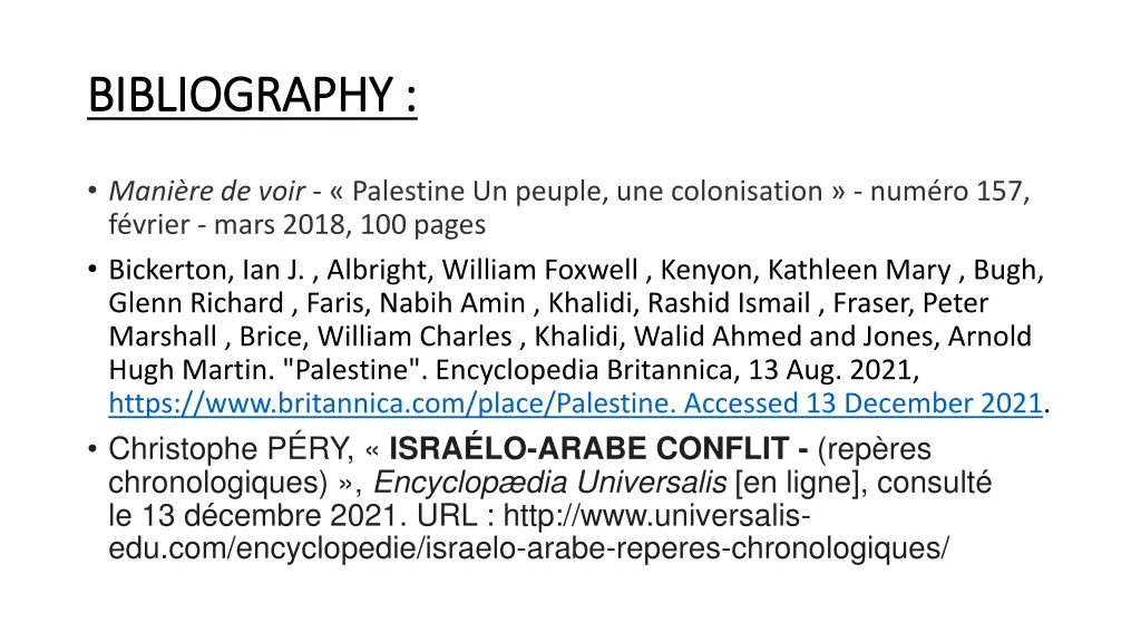 bibliography bibliography