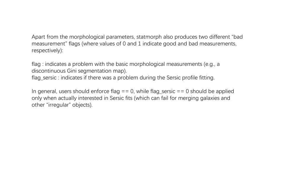 apart from the morphological parameters statmorph