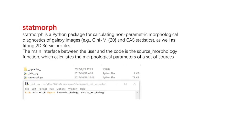 statmorph statmorph is a python package