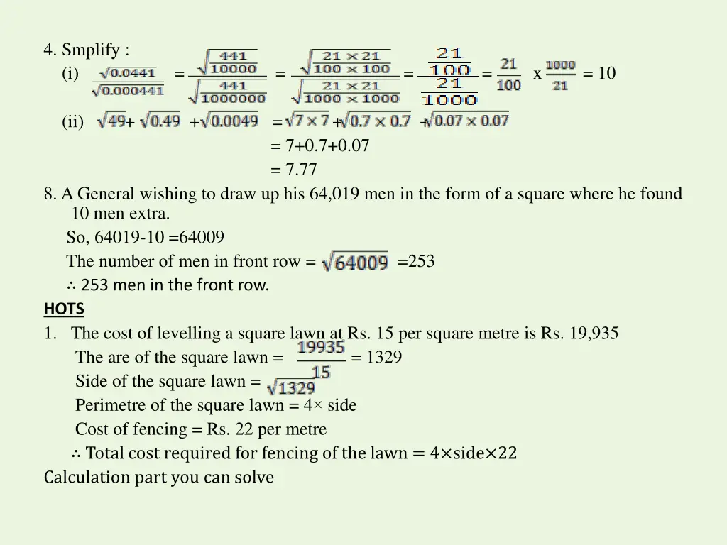 4 smplify i x 10 ii 7 0 7 0 07 7 77 8 a general