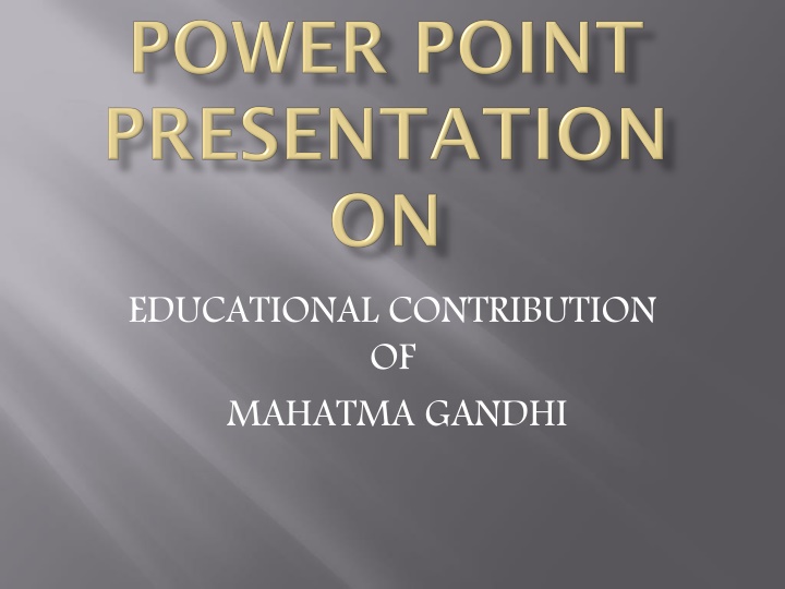 educational contribution of mahatma gandhi