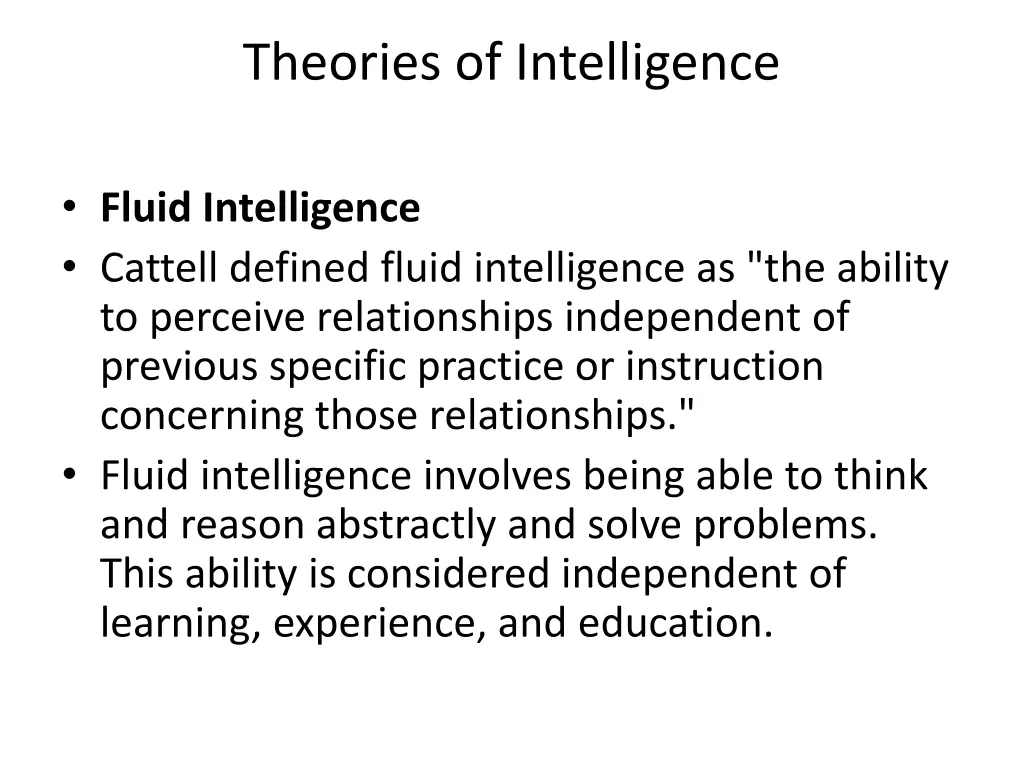 theories of intelligence 3