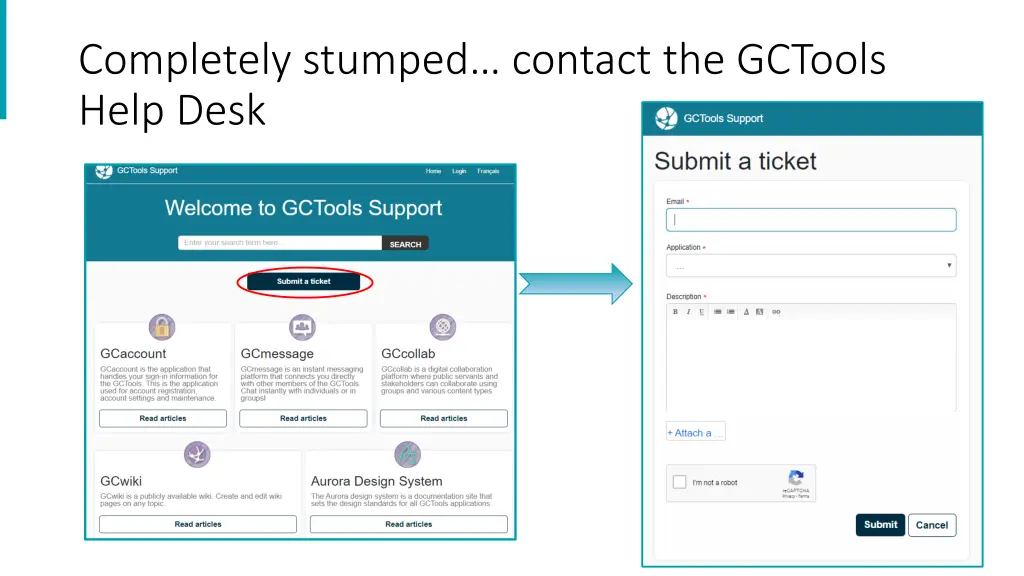 completely stumped contact the gctools help desk