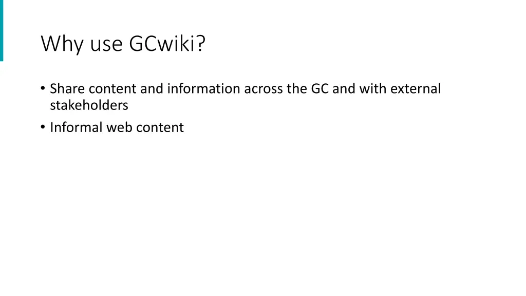 why use gcwiki