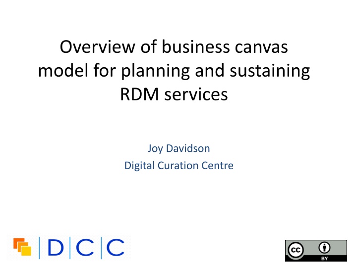 overview of business canvas model for planning