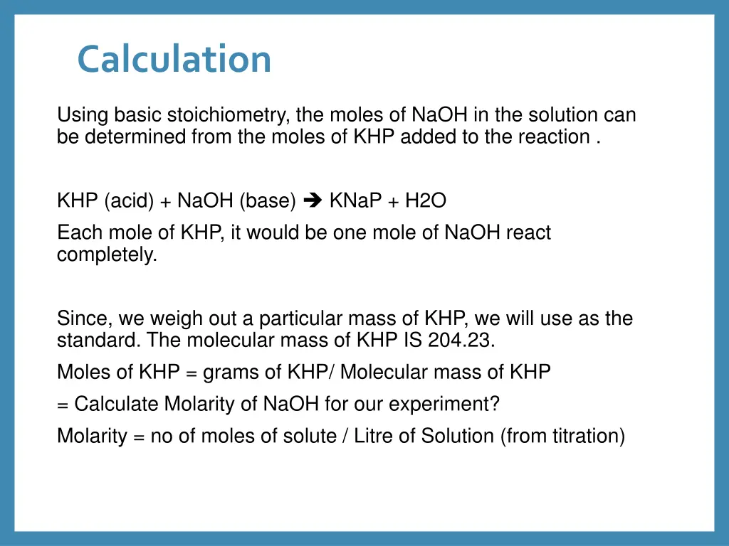 calculation