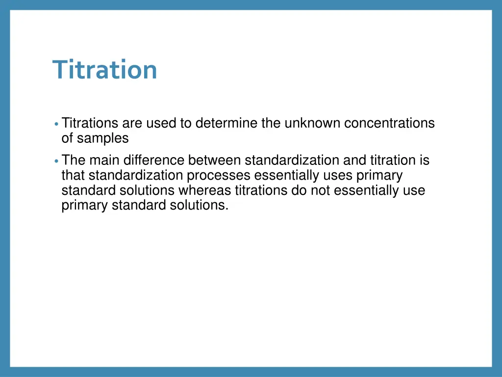 titration