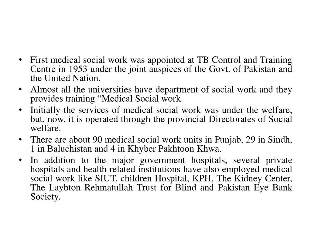 first medical social work was appointed