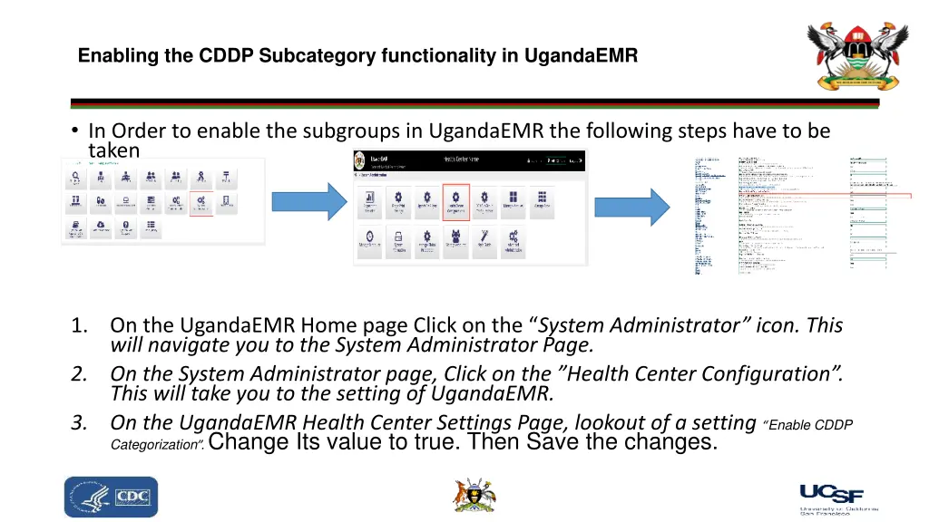 enabling the cddp subcategory functionality