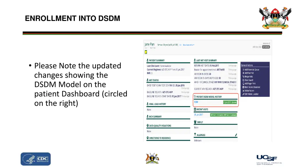 enrollment into dsdm