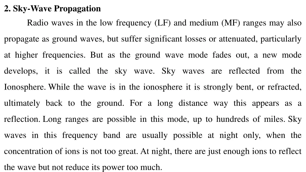 2 sky wave propagation radio waves