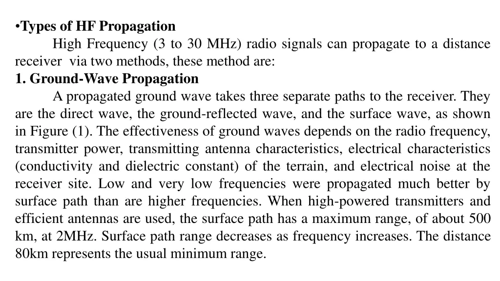 types of hf propagation high frequency