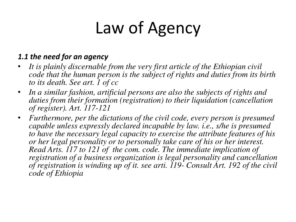 law of agency