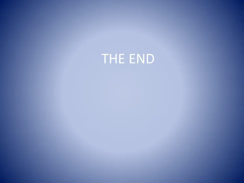 the end