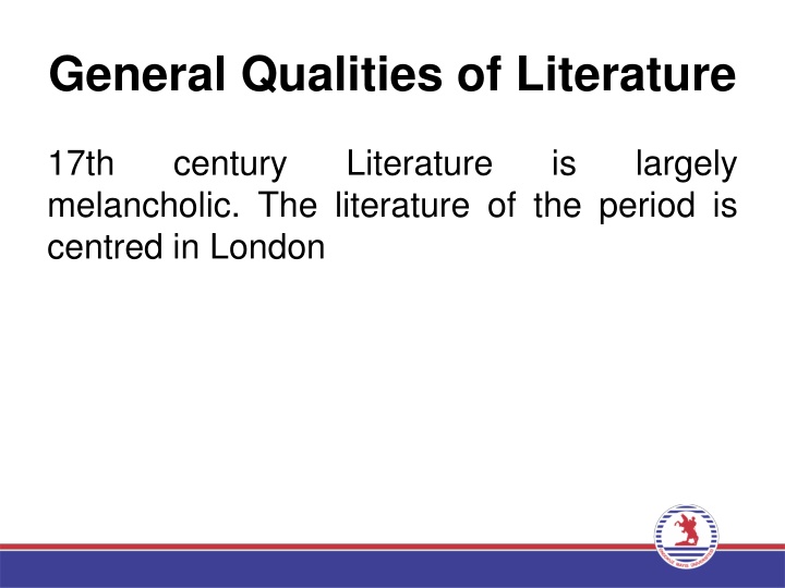 general qualities of literature