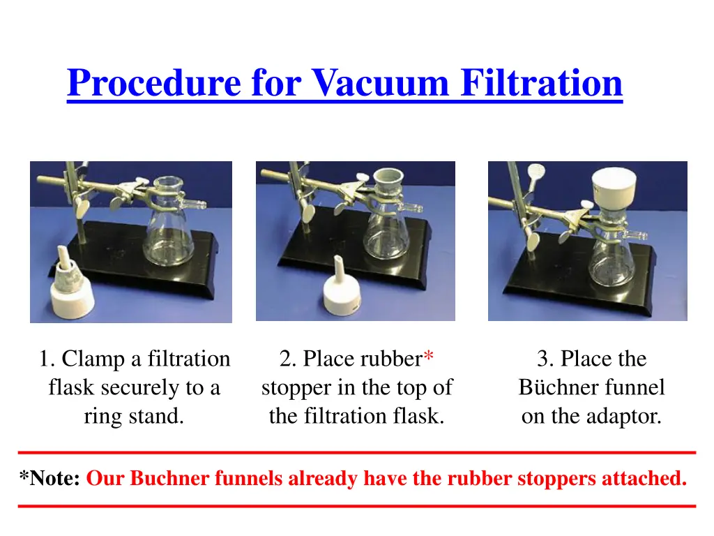 procedure for vacuum filtration