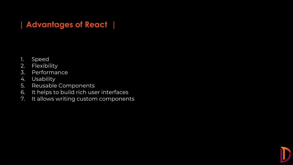 advantages of react