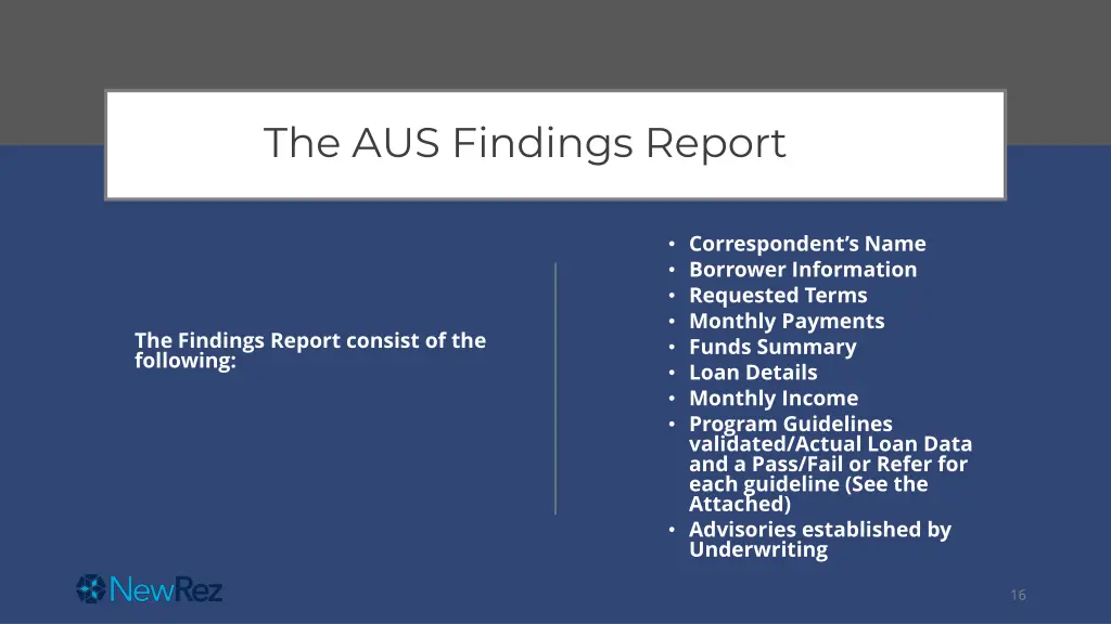 the aus findings report 1