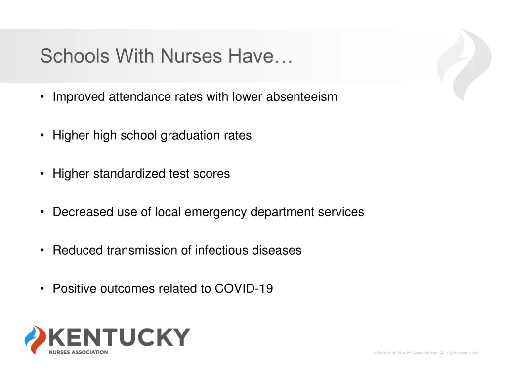 schools with nurses have