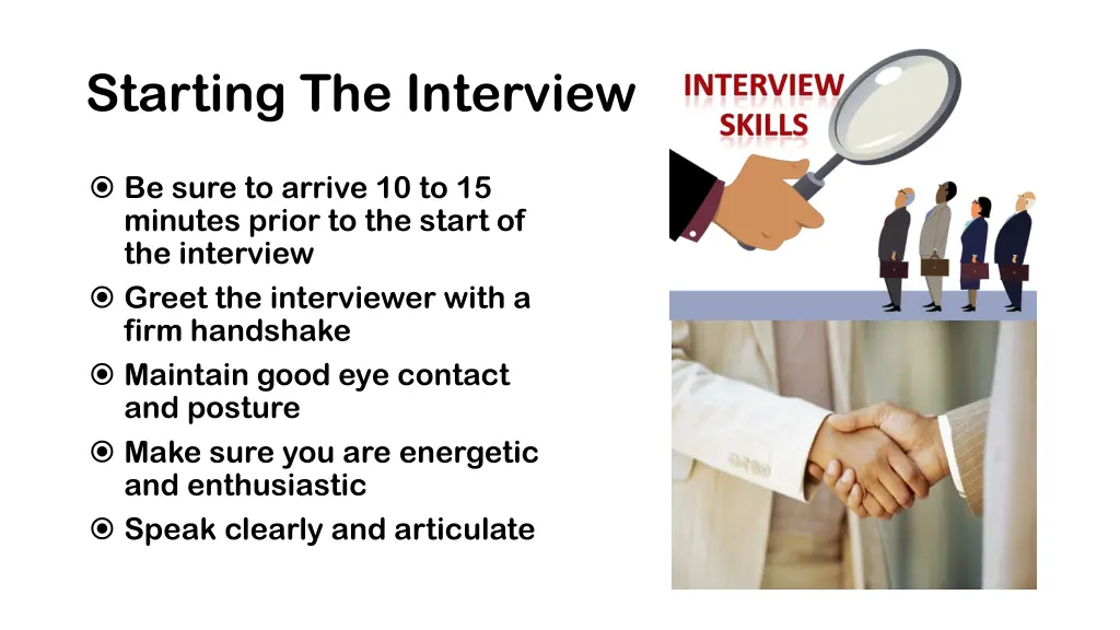 starting the interview