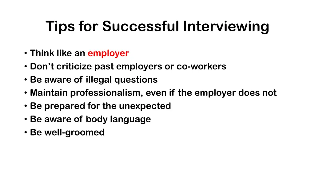 tips for successful interviewing 1