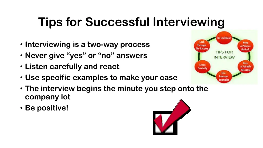 tips for successful interviewing