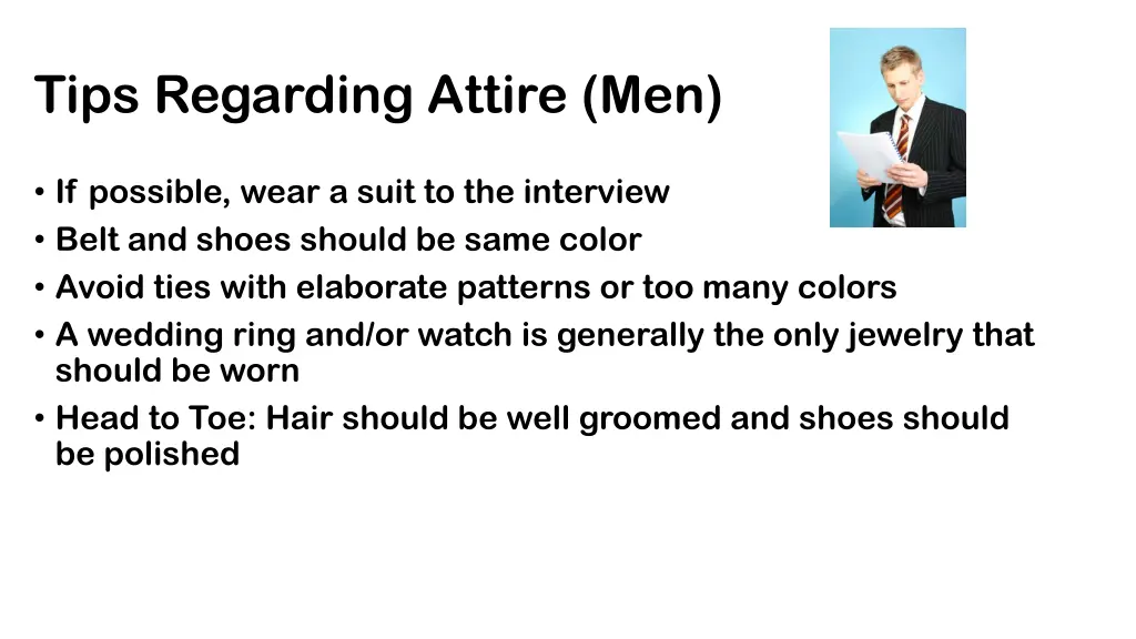 tips regarding attire men