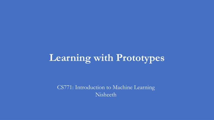 learning with prototypes