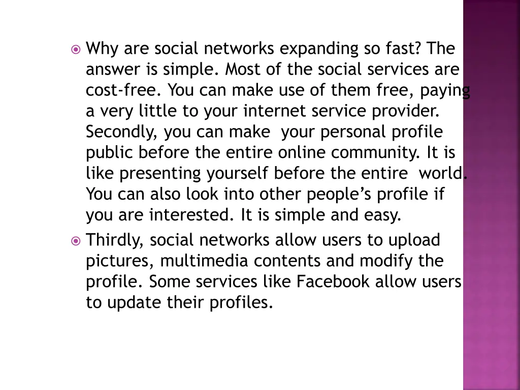 why are social networks expanding so fast