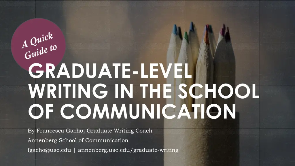 graduate level writing in the school 1