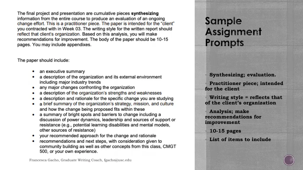 sample assignment prompts