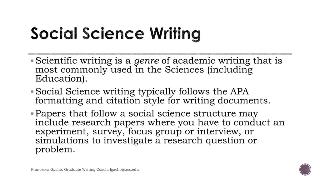 social science writing