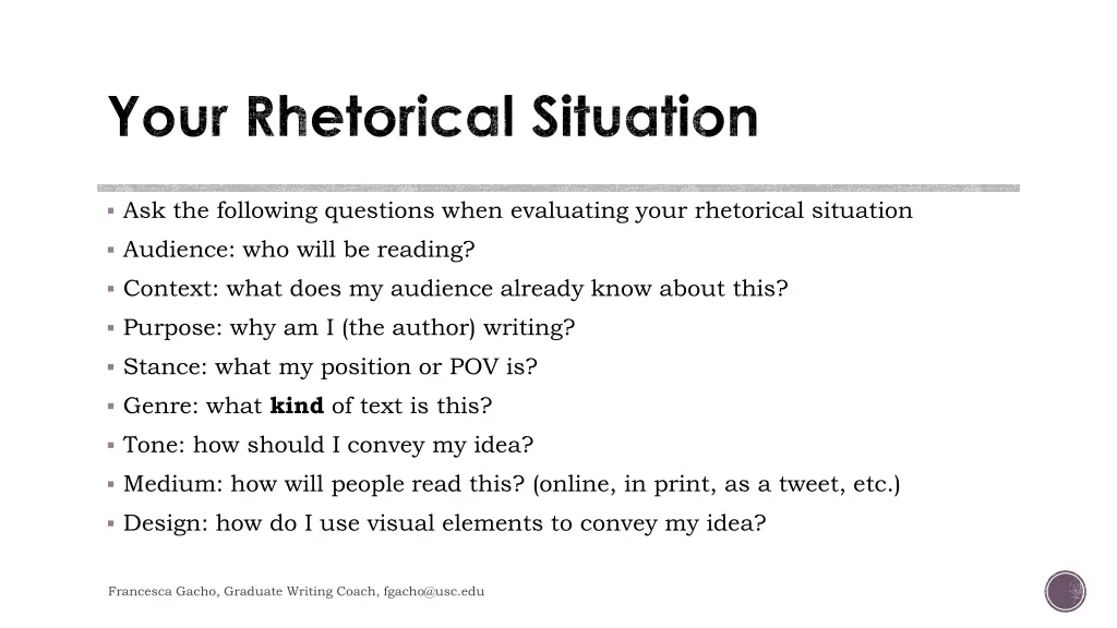 your rhetorical situation