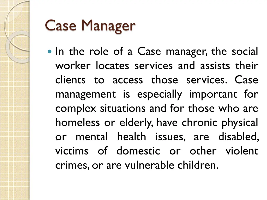 case manager