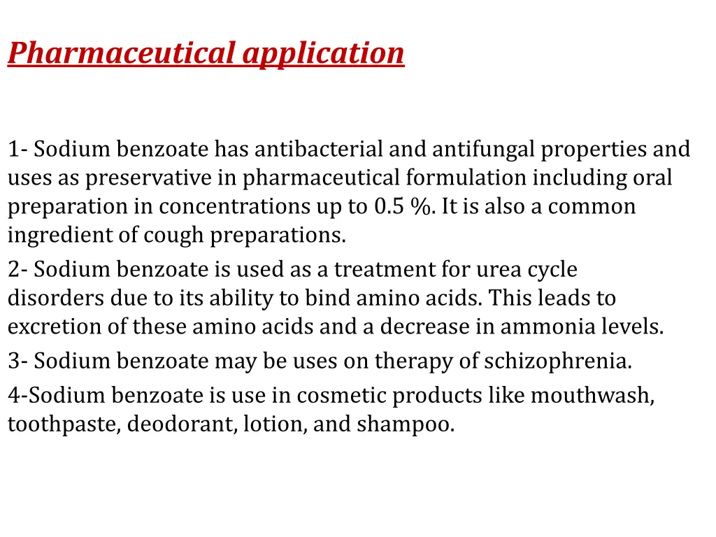 pharmaceutical application