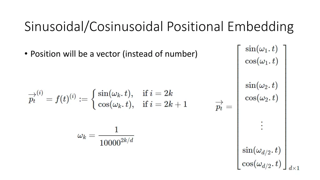 sinusoidal cosinusoidal positional embedding