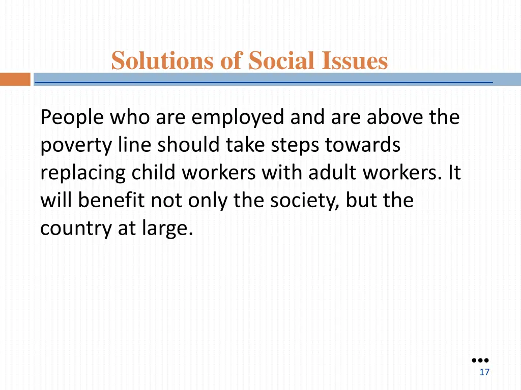 solutions of social issues 1