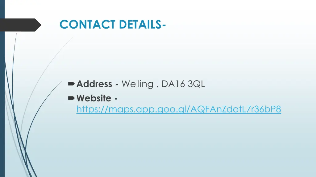 contact details