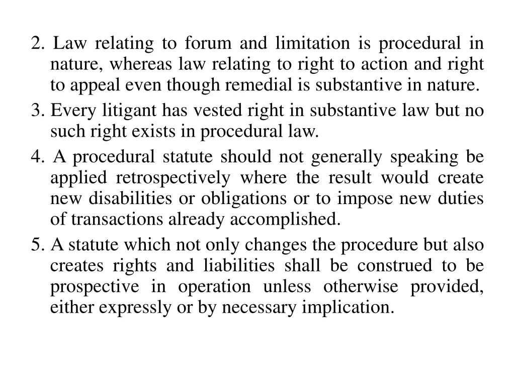 2 law relating to forum and limitation