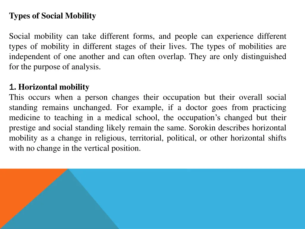 types of social mobility