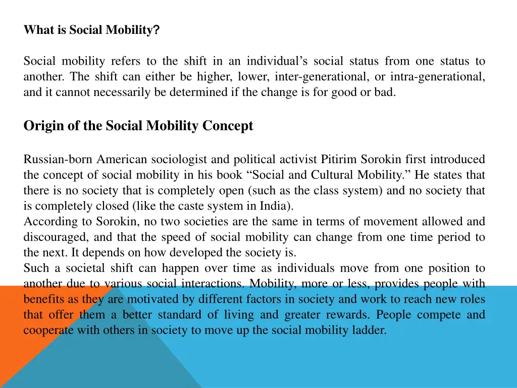 what is social mobility