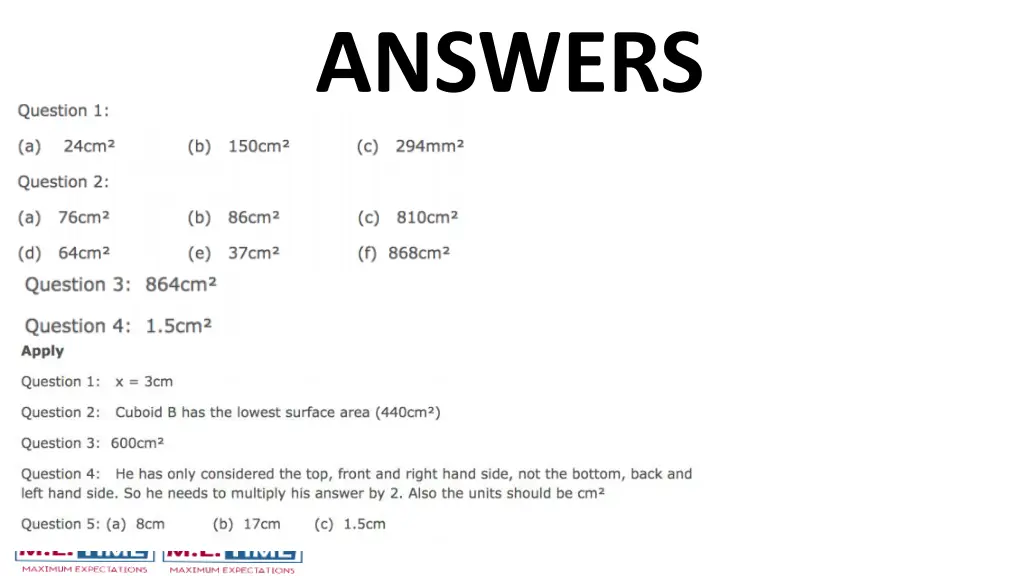 answers